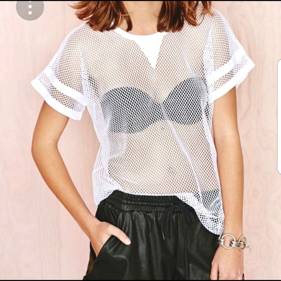 Nasty Gal For First Base X White Mesh Top - Picture 8 of 8